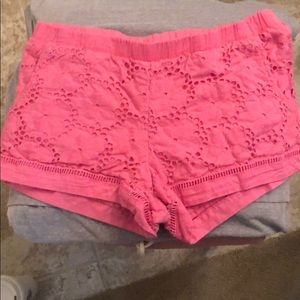 Lilly Pulitzer size M eyelet cotton shorts